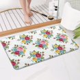 thumbnail image 4 of Pioneer Flower Floral Print Pattern Bathroom Rugs Mat, Non Slip Microfiber Bathroom Rug with Rubber Backing, Soft Mats for Bathroom Floor Tub Shower, 17"x30", 4 of 5