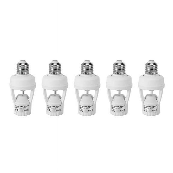 5X AC110-220V 360 Degrees Pir Induction Motion Sensor IR Infrared Human E27 Plug Socket Switch Base LED Bulb Lamp Holder