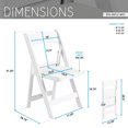 thumbnail image 5 of Techni Home 4-Pack White Resin Folding Chairs with Padded Seat, Indoor Outdoor Heavy-Duty Event Seating, 5 of 20