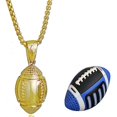 thumbnail image 5 of Vivid Rugby Ball Pendants Sprots Necklace Rugby Stainless Steel Necklace For Men American Cloth Accessories Sports Jewelry, 5 of 5