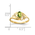 thumbnail image 2 of Primal Gold 14 Karat Yellow Gold 6x4mm Oval Peridot and Diamond Ring, 2 of 3