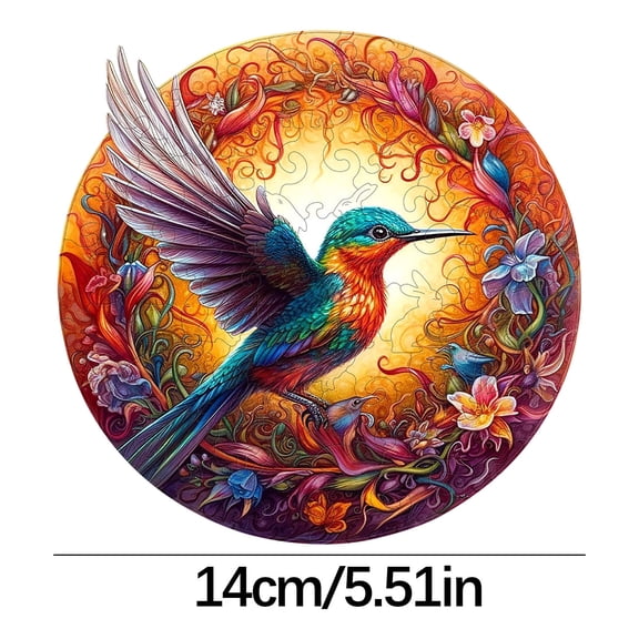 A Unique Wooden Bird Puzzle For Adults Round Irregular Jigsaw Home Decoration Game Challenging Craft