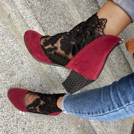 

CAICJ98 Women Shoes Summer Flats Sandals for Women with Rhinestone Beaded Ankle T-Strap Thong Elastic Beach Sandal Slip On Walking Shoes Red