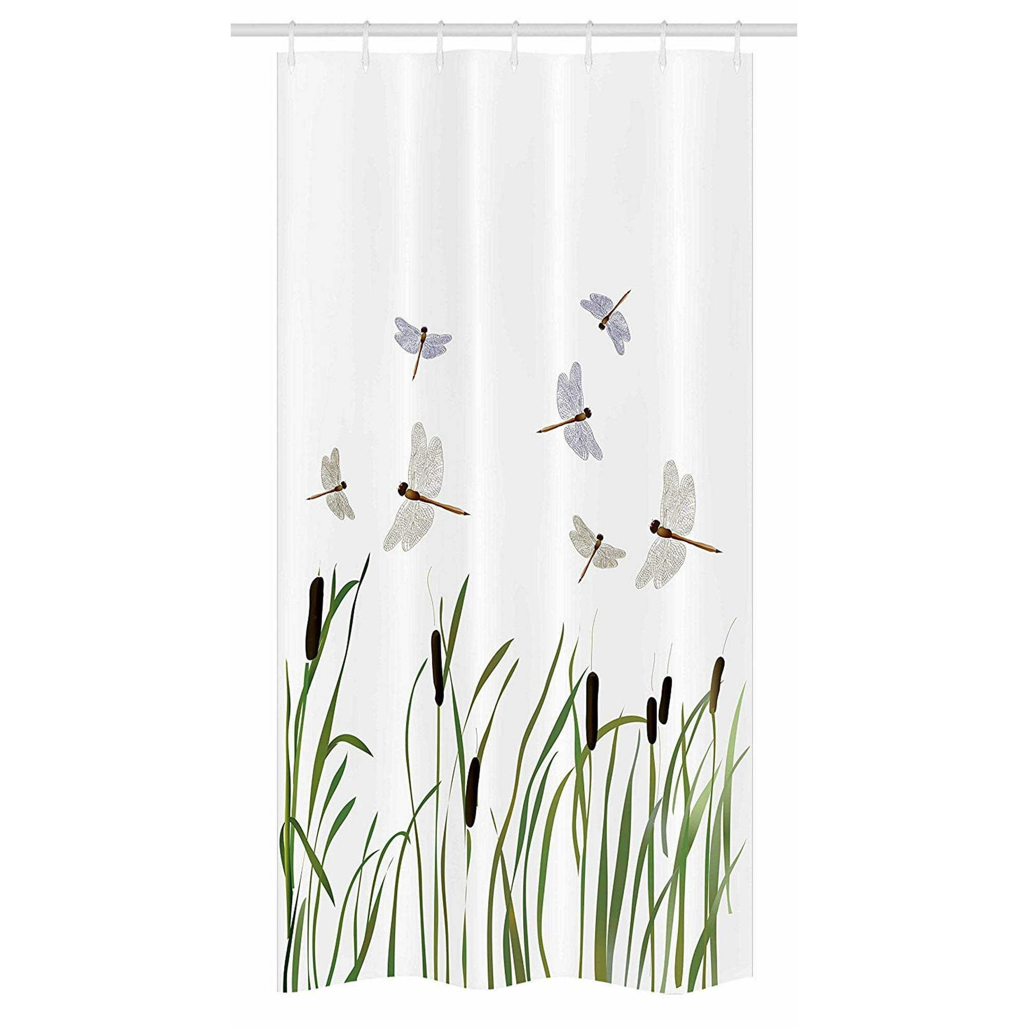 Dragonfly Stall Shower Curtain By Flying Small Dragonflies Over