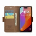 thumbnail image 5 of Funda tipo cartera iPhone 15 Pro con cierre magnético, RFID, tarjetero, soporte, carga inalámbrica, 5 of 5