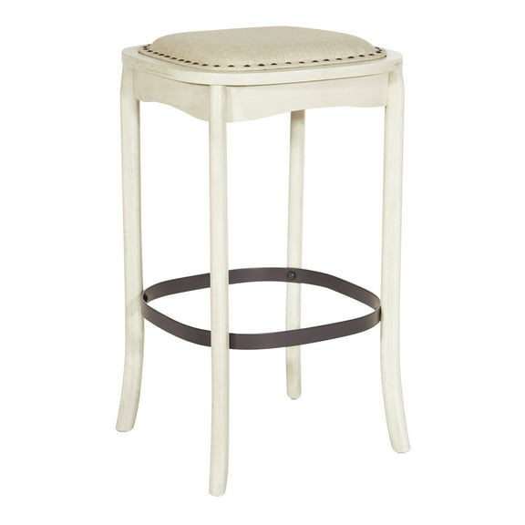 OS Home & Office Furniture Model SEN30-AW Senna 30 Inch Transitional Upholstered Bar Stool with Nail Head Accents (2 Pack)