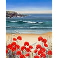 thumbnail image 2 of Mayes, Hilary 20x24 Gold Ornate Wood Framed with Double Matting Museum Art Print Titled - Poppy Sands, 2 of 4