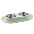 thumbnail image 1 of Comedero para mascotas, tazón de acero inoxidable, tazón de comida para mascotas, tazón de alimentación de doble lavabo MFZFUKR BST3004131-2, 1 of 5