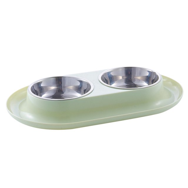 Comedero para mascotas, tazón de acero inoxidable, tazón de comida para mascotas, tazón de alimentación de doble lavabo MFZFUKR BST3004131-2