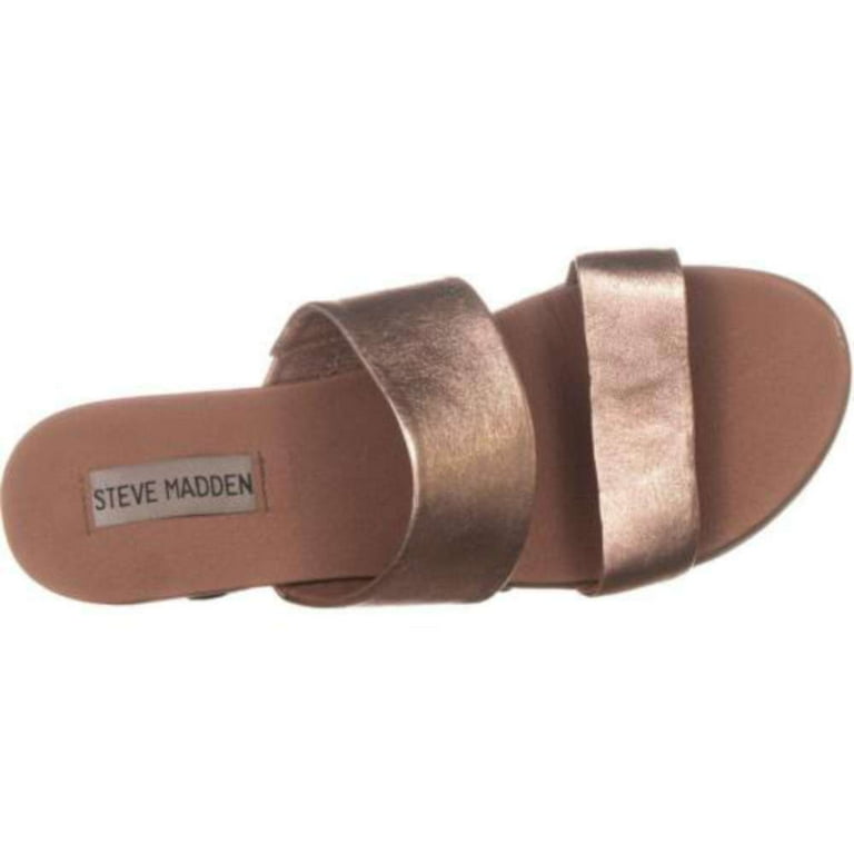 Steve Madden Womens Judy Leather Open Toe Casual Slide Sandals Walmart