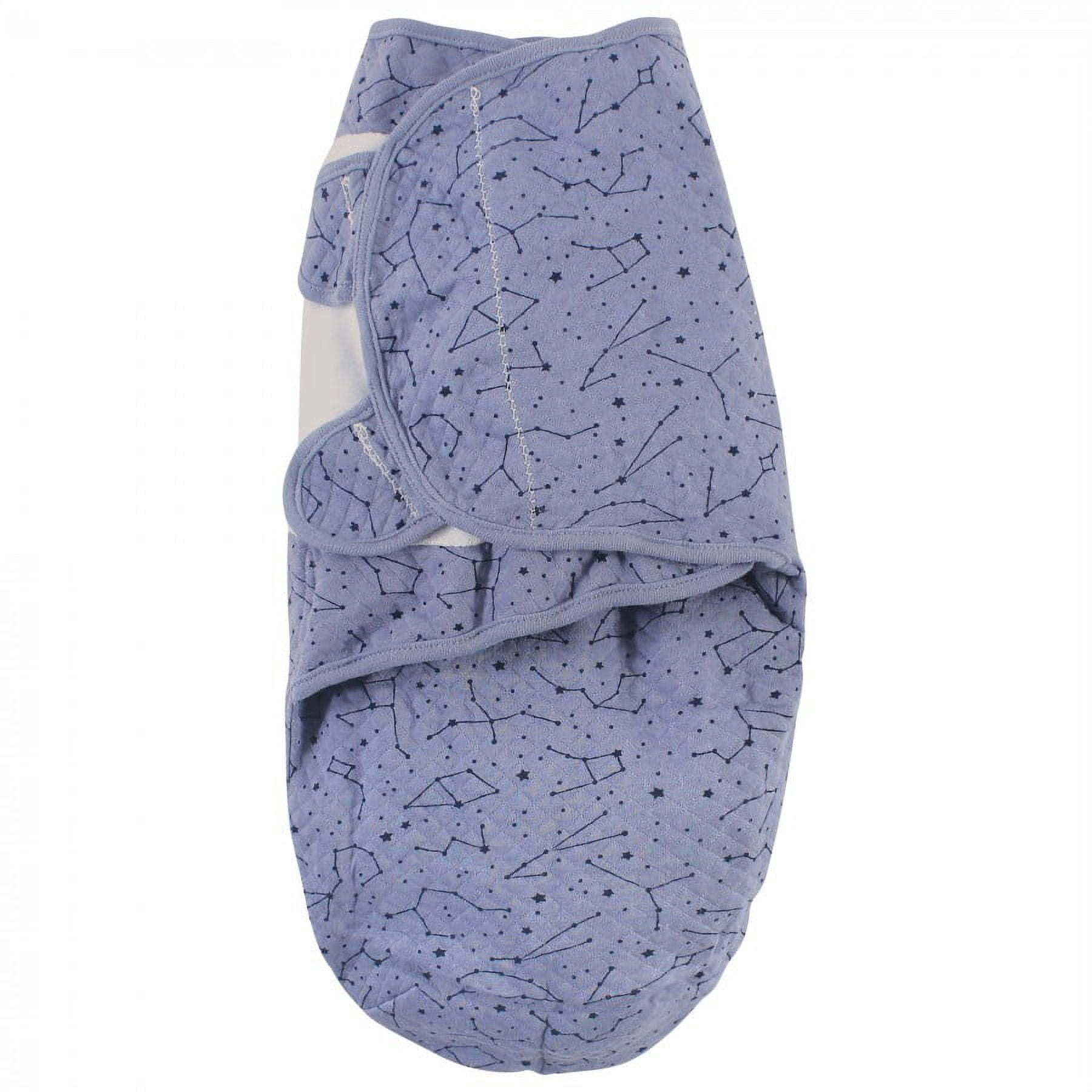 Hudson Baby Infant Boy Quilted Cotton Swaddle Wrap 3pk, Space, 0-3 Months