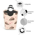 thumbnail image 2 of DouZhe 50L Rectangular Laundry Basket, Cute Romantic Couple Sloth Prints Waterproof Foldable Laundry Hamper with Aluminum Handles, 2 of 6