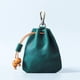 thumbnail image 3 of Monedero de piel sintética con cordón ajustable, estilo renacentista, para regalar a mujeres y hombres. Verde, 3 of 5