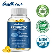 Coolkin Probiotics 100 Billion CFU - with Prebiotic & Digestive Enzyme - Gut Health (30/60/120pcs)