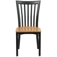 thumbnail image 6 of Flash Furniture HERCULES Series Black School House Back Metal Restaurant Chair - Natural Wood Seat, 6 of 7