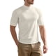thumbnail image 1 of Blusa y camisa de manga corta con cuello alto y semiredondo para hombre, de poliéster, ajustada, de color liso, con base de vellón alemán, cuello alto y manga corta., 1 of 5