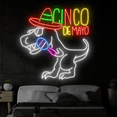 thumbnail image 2 of Craftnamesign Dinosaur Cinco De Mayo Neon Sign, Cinco De Mayo Wall Art, 2 of 5