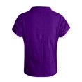 thumbnail image 3 of JUNWELL Plus Size Women Short Sleeve T-Shirt Fashion Solid Color Round Neck Blouse Tops Ruched Base Tops, 3 of 3