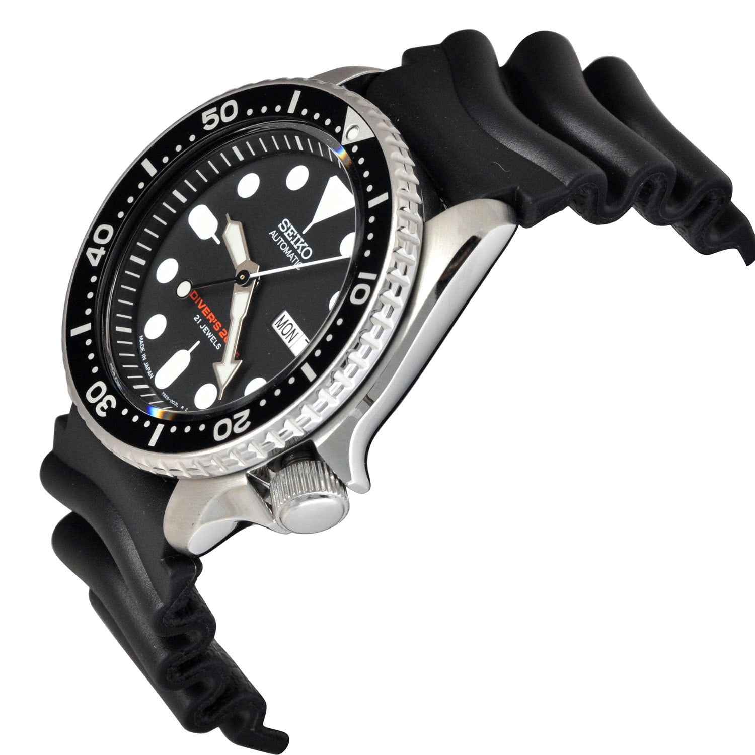 momentum eskalere Ordliste Seiko Men's Automatic Black Dial Black Rubber Watch SKX007J1 - Walmart.com