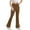 Brown, variant on Ohufall Kids Yoga Pants for Girls 5-15 Years, Stretchy Slim Fit Cross High Waist Flare Leggings Teen Girls Solid Casual Gym Workout Bootcut Leggings