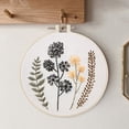 thumbnail image 1 of Agiferg DIY Embroidery Starter Kit with Plant Flower Pattern Bamboo Embroidery Hoop Gift, 1 of 2