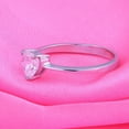 thumbnail image 3 of 1.00CT Simulated Diamond Heart Cut Solitaire Women's Engagement Ring 14K White Gold Plated 925 Silver, 3 of 4