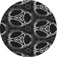 thumbnail image 1 of Ahgly Company Indoor Round Patterned Midnight Gray Area Rugs, 3' Round, 1 of 1