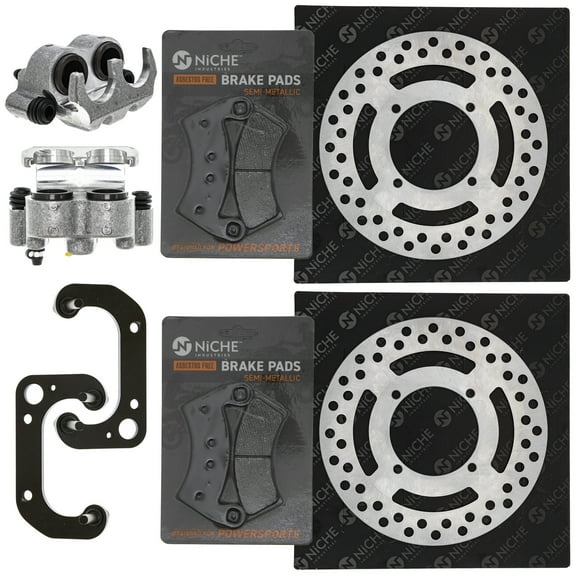 Niche Front Brake Rotor Caliper Pad Kit for Polaris Ranger EV 1911284 5244314 UTV MK1007970