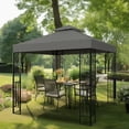 thumbnail image 4 of INTER HUT 8x8 Metal Patio Gazebo, Outdoor Gazebo Canopy Tent for Backyard, 4 of 10