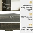 thumbnail image 2 of Fnova Farmhouse Console Table for Entryway, 47.2" Long Narrow Wood Entryway Table, Easy Assembly, Dark Gray, 2 of 20