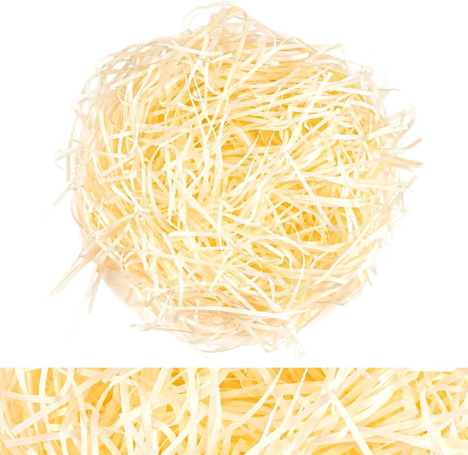 Gift Box Filler Paper Party Supplies Shredded Tissue Paper 200g Raffia Grass for Hampers DIY Packing Accessories Bright Yellow Basket Grass 
