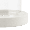 thumbnail image 2 of Bouclair White Glass Candle Holder with Ceramic Base, 2 of 2