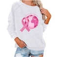 thumbnail image 1 of Rbaofujie Couples Sweat à Capuche Femmes Manches Longues Col Rond Hauts Blouse Ample Imprimé Chandail en Molleton Blanc Chandails Dames, 1 of 4