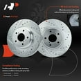 thumbnail image 3 of A-Premium 10.89 inch (276.5mm) Front Drilled and Slotted Disc Brake Rotors + Ceramic Pads Kit Compatible with Select Subaru Models - Impreza 2011-2016, Brz 2013-2015, 6-PC Set, 3 of 6