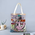 thumbnail image 2 of Wally Gator Bolso de tela con estampado de lienzo para mujer, bolsa de compras reutilizable y estética, con cremallera interior, regalo para mujer,40*45cm., 2 of 6