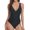 Black, variant on Babysbule Strapless V-neck Sleeveless Floral Print Beachwear One-piece Swimsuits Womens Tankini Swimdress