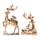 thumbnail image 1 of 2 estatuas de resina de alce, escultura de reno, colección de arte, decoración del hogar, figura de ciervo Oro, 1 of 8