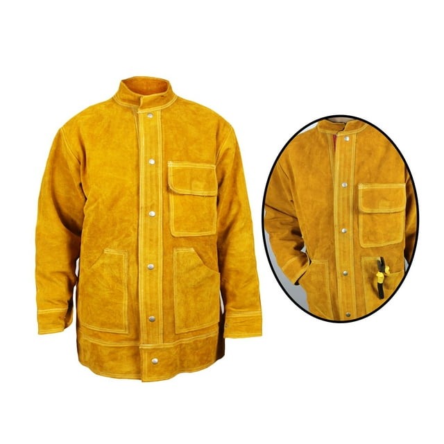 Chemises de Veste de Soudage Résistantes aux Flammes Vêtements en Cuir, Faciles à Utiliser