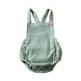 thumbnail image 1 of SUNSIOM Newborn Baby Corduroy Sleeveless Romper Solid Color Backless Jumpsuit, 1 of 5