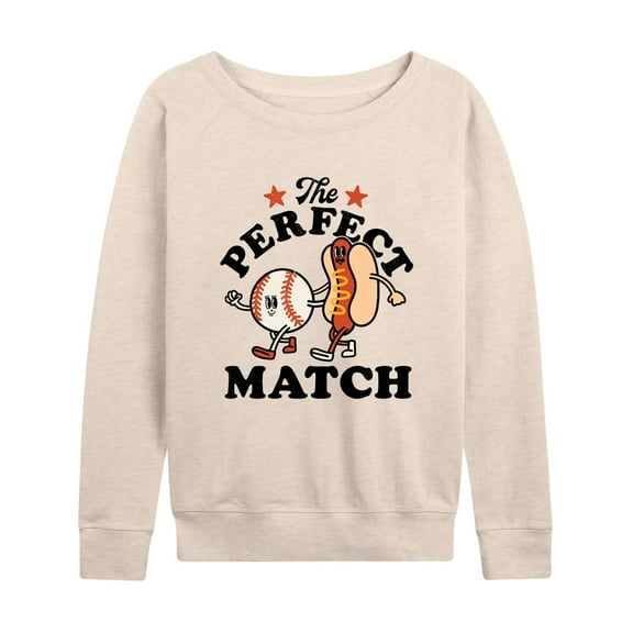 Instant Message - The Perfect Match Baseball - Women's Lightweight French Terry Long Sleeve Shirt
