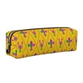 thumbnail image 1 of Fotbe Mardi Gras Crayfish and Fleur de lis Estuche para Lápices de Cuero con Estampado, Estuche con Cremallera Resistente, Organizador Compacto y Elegante para Papelería, 1 of 7