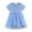 Blue, variant on WOLLED 2-8 Years Girls Dresses Summer Embroidery Princess Dress for Toddler Kids Crewneck Cotton Casual Sundress Dress