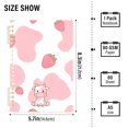 thumbnail image 3 of Haosy Pink Cow and Strawberry Notebooks 1-subject Journal 60 Sheets A5 College Ruled Paper Detachable Ring 8.3"x5.7", 3 of 8