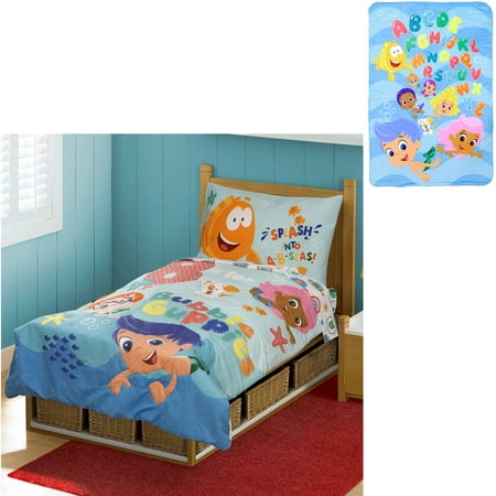 Bubble Guppies Toddler Bed Set With Bonu