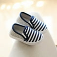 thumbnail image 2 of WZEIIOT Toddler Girls Slip-On Sneakers Spring Autumn Classic Fashion Shoes With Striped Soft Soles Kids Comfortable Low Top Sneakers, 2 of 3
