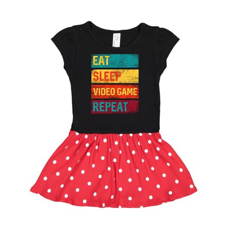 Eat Sleep Video Game Repeat Infant Dress