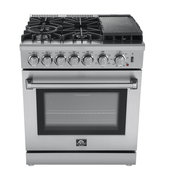 Forno Lazio 30″ 4.32 cu ft Gas Induction Range In Stainless Steel