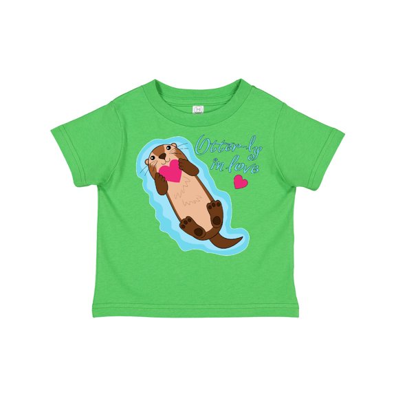 Inktastic Otter-ly in Love-otter with Heart Boys or Girls Toddler T-Shirt