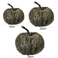 thumbnail image 5 of Rattan Woven Artificial Pumpkins Simulation Fall Harvest Pumpkins for Halloween Thanksgiving Home Decoration, 5 of 7