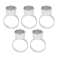 thumbnail image 2 of Ring Cup, 5pcs Eyelash Glue Holder Adjustable Ergonomic Safe Stainless Steel  for Microblading Rose Gold,Gold,Silver, 2 of 7